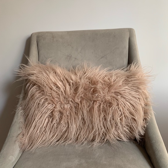Other - Pink Furry Throw Pillow